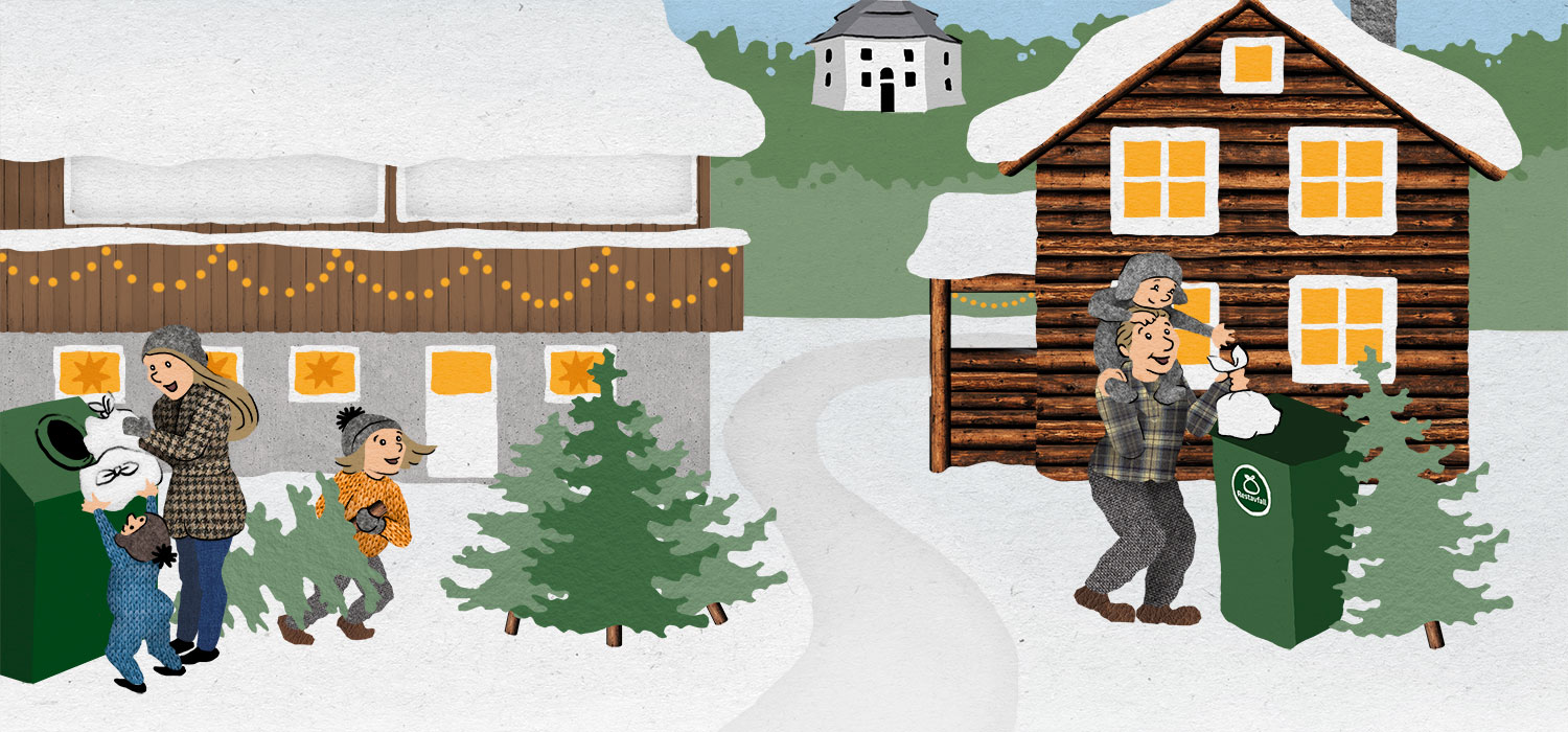 Vi henter juletreet ditt